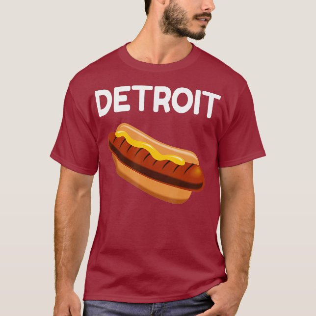 Detroit Camisa de la ciudad del Hot dog camisa imp (Anverso)