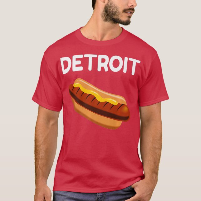 Detroit Camisa de la ciudad del Hot dog camisa imp (Anverso)