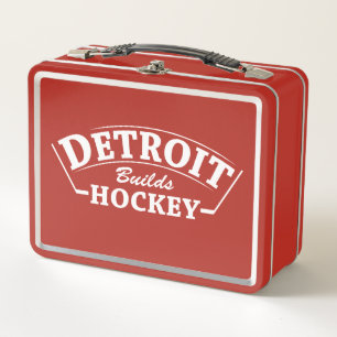 Detroit construye hockey - caja roja de almuerzo