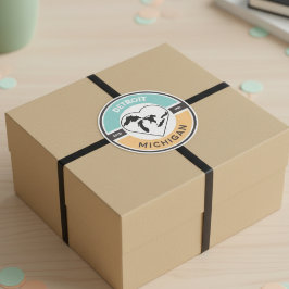 Detroit EST. 1701 Pegatina del Círculo de los Gran