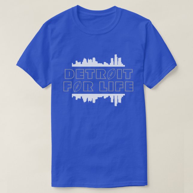 Detroit for Life - Camiseta plateada de fútbol (Diseño del anverso)
