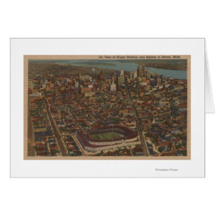 Detroit, MI - estadio de béisbol aéreo de Briggs