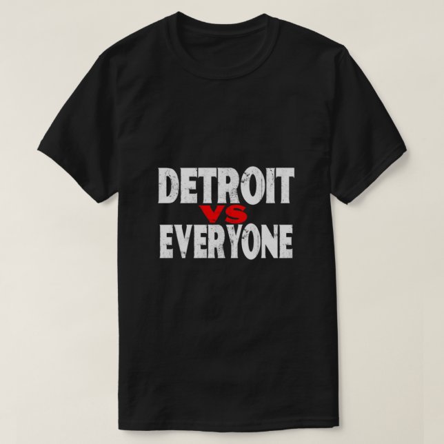Detroit vs todos los graciosos Esse de la camiseta (Diseño del anverso)