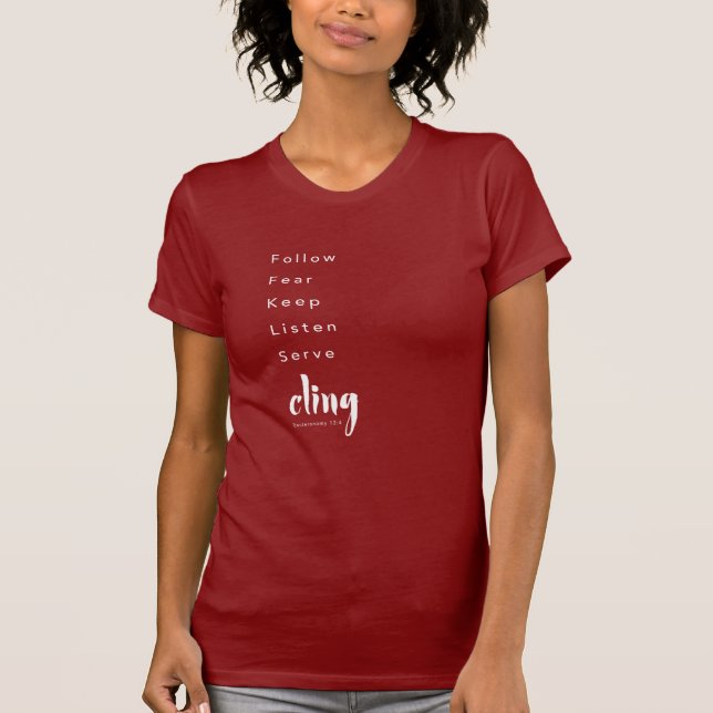 Deuteronomio 13:4 Camiseta Verbs (Anverso)