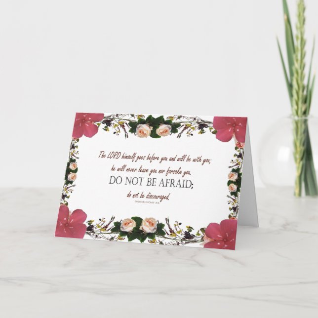 Deuteronomio 31 La postal de las flores no tiene m (Anverso)