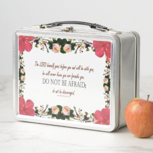 Deuteronomio 31, no tenga miedo, floral roja