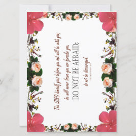 Deuteronomio 31, no tenga miedo, tarjeta plana flo