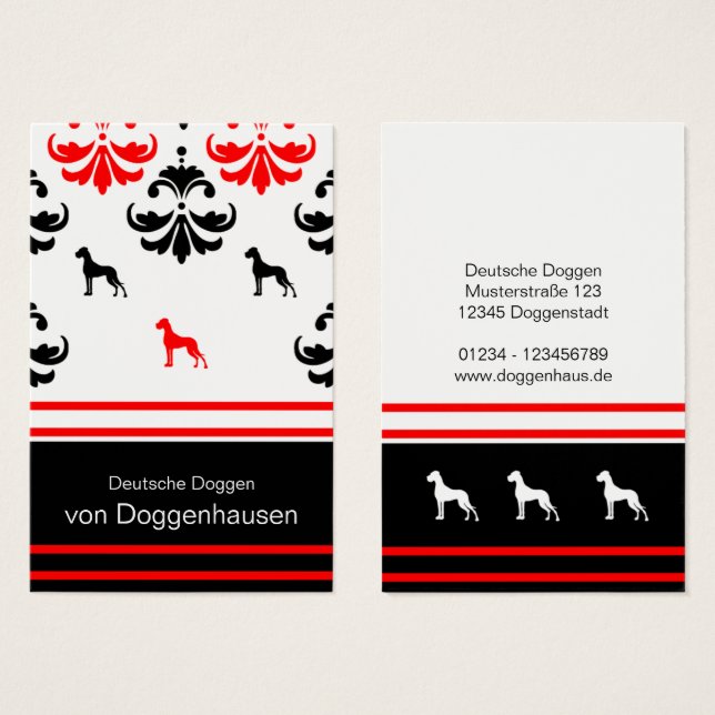 Deutsche Dogge rot schwarz (Anverso y reverso)