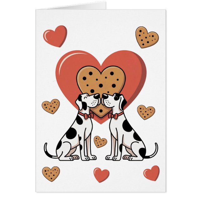Deutsche Doggen Valentinstagkarte  (Frente)