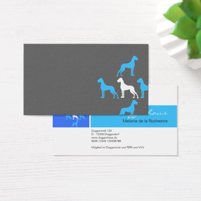 Deutsche Doggen Visitenkarten (Escritorio)