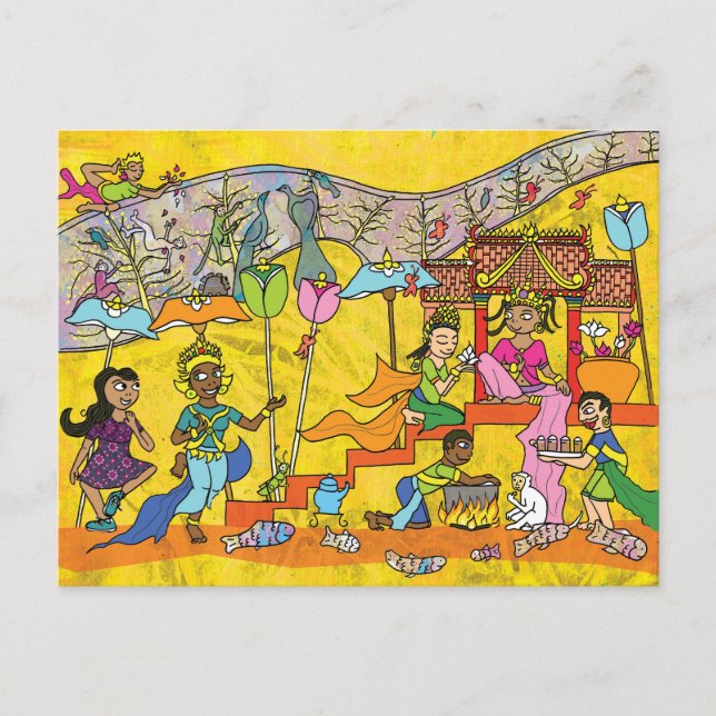 Devas bailadoras - Postales Personalizado Apsara (Anverso)