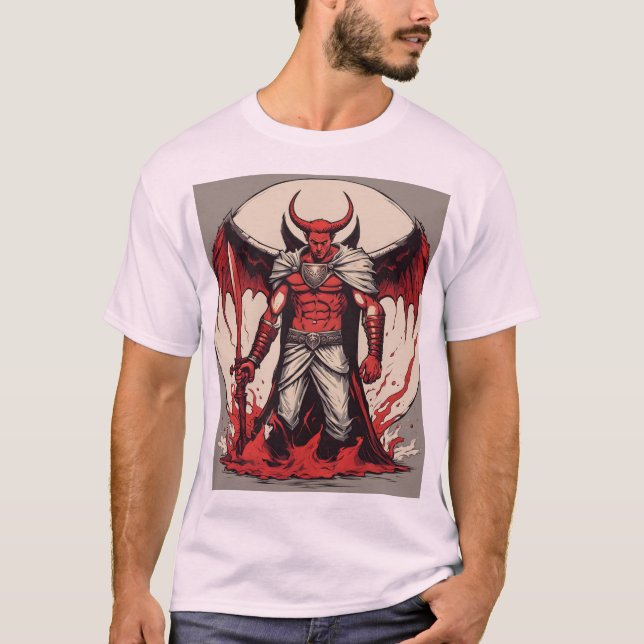 Devil Angel Warrior | Camiseta Para Hombres (Anverso)