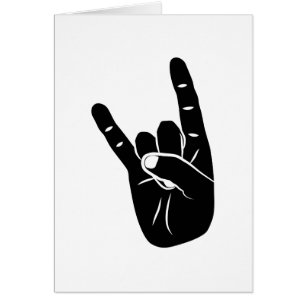 Devil cuerno sign language pictogram for rock