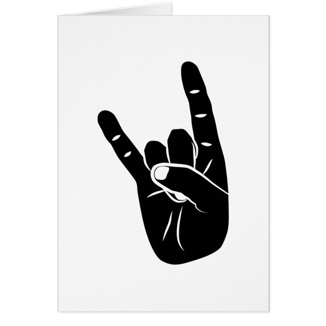 Devil cuerno sign language pictogram for rock (Frente)