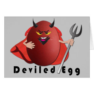 "deviled la tarjeta chistosa del huevo divertido