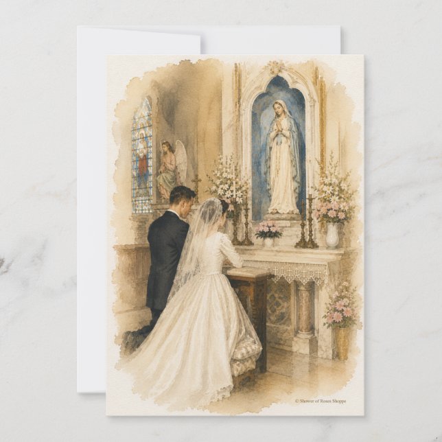 Devoción Católica Matrimonial Mariana de Lourdes V (Anverso)