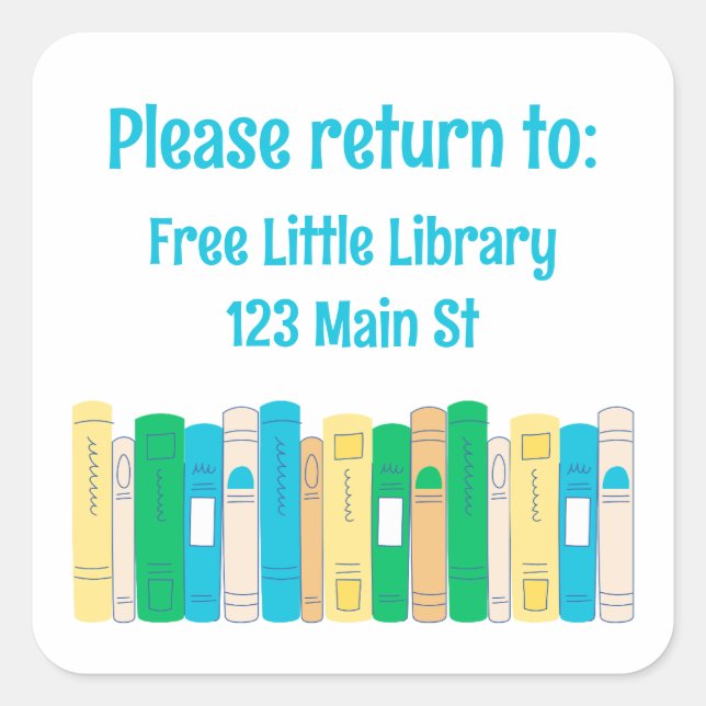 Devolver este libro al pegatina de la biblioteca d (Anverso)