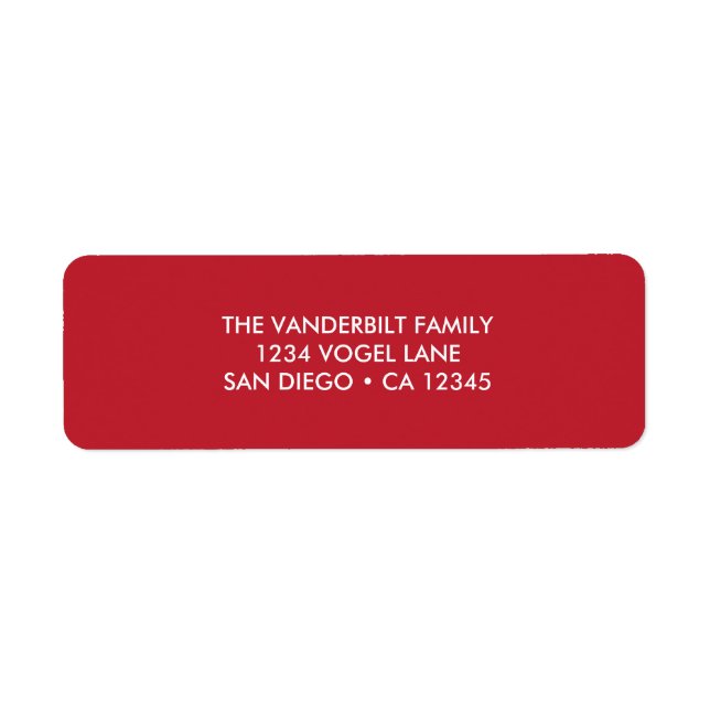 Devolver etiqueta de dirección en Berry (Frente)