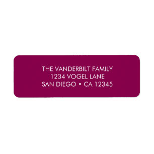 Devolver etiqueta de dirección en frambuesa