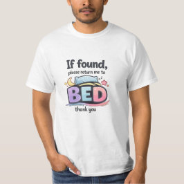 Devuélveme a Camiseta de uso común de cama