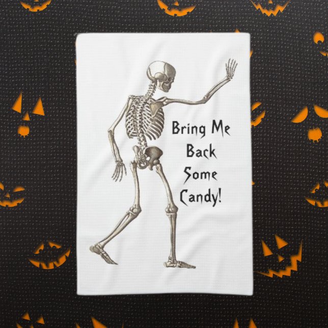 Devuélveme Una Toalla De Cocina De Bóveda (Bring Me Back Some Candy Skeleton Kitchen Towel)