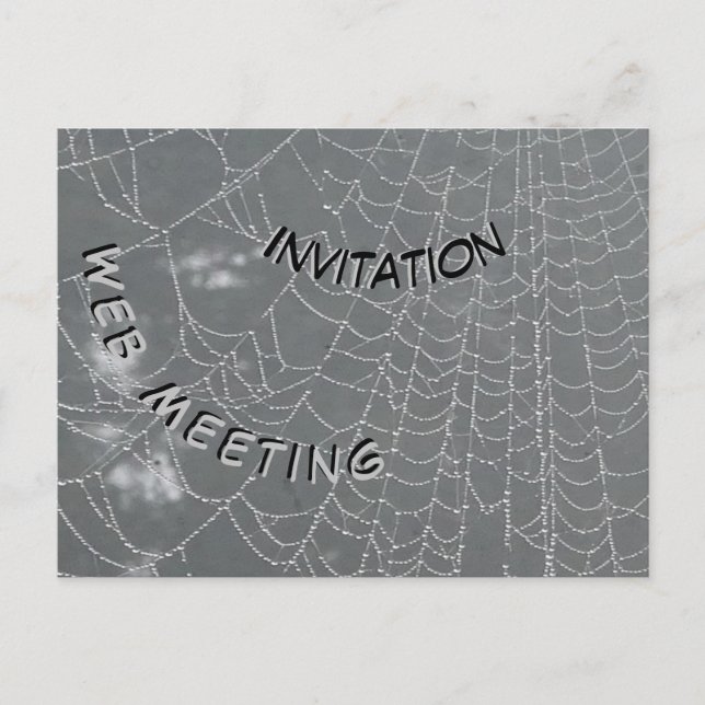 Dew Drops Spider Web Invitación Postcard (Anverso)