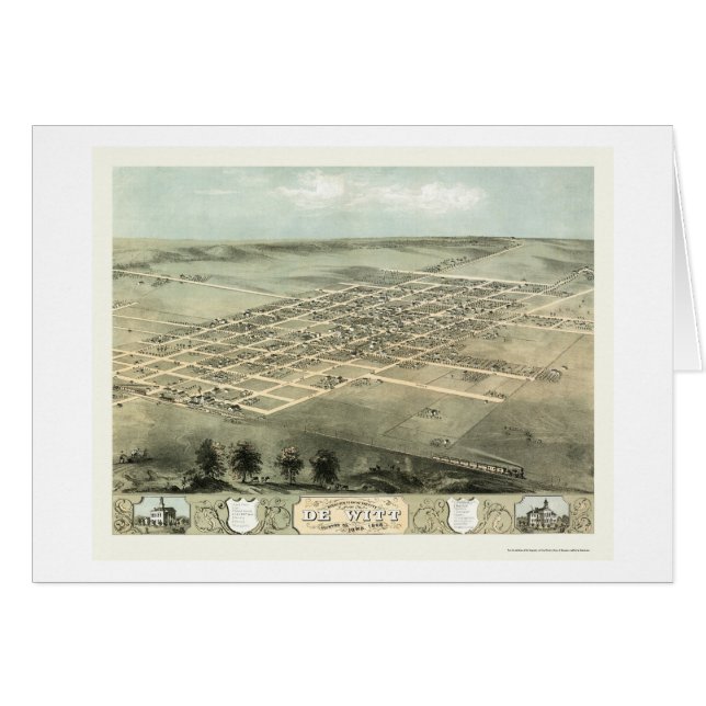 DeWitt, mapa panorámico de IA - 1868 (Anverso (Horizontal))