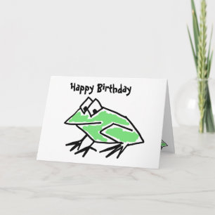DF - Funny Personalizado Frog Tarjeta de cumpleaño