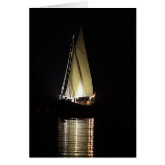 Dhow en Doha, de noche