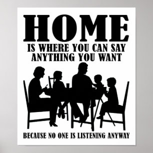 Di Algo En Casa Póster Divertido