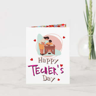 Di gracias a la tarjeta de felicitación del maestr