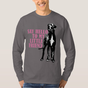 Di hola a la camiseta de mi pequeño amigo