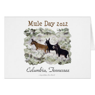 "Día 2012 de la mula: Columbia, Tn." Tarjeta