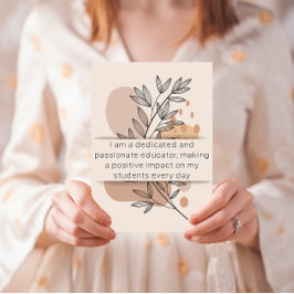 Día 2 Afirmación del profesor Tarjeta de salud men