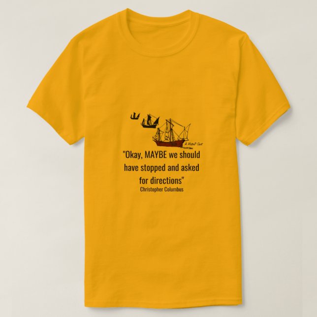 Día 62 de la travesía de Colón - Una camiseta de M (Diseño del anverso)