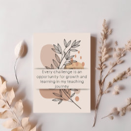 Día 7 Afirmación del profesor Tarjeta de salud men