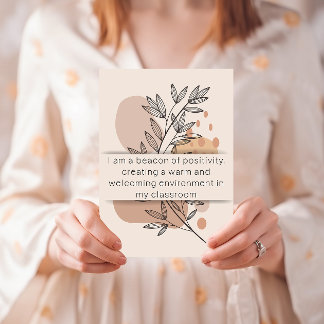 Día 8 Afirmación del profesor Tarjeta de salud men