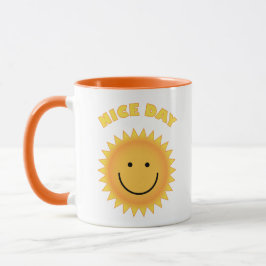 Día agradable - taza sonriente de Sun