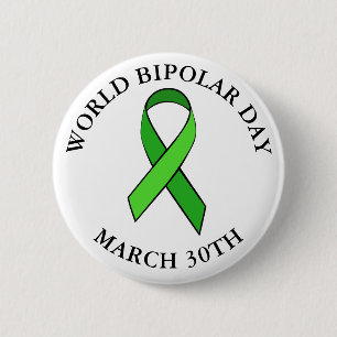 Día Bipolar Mundial Botón 30 de Marzo