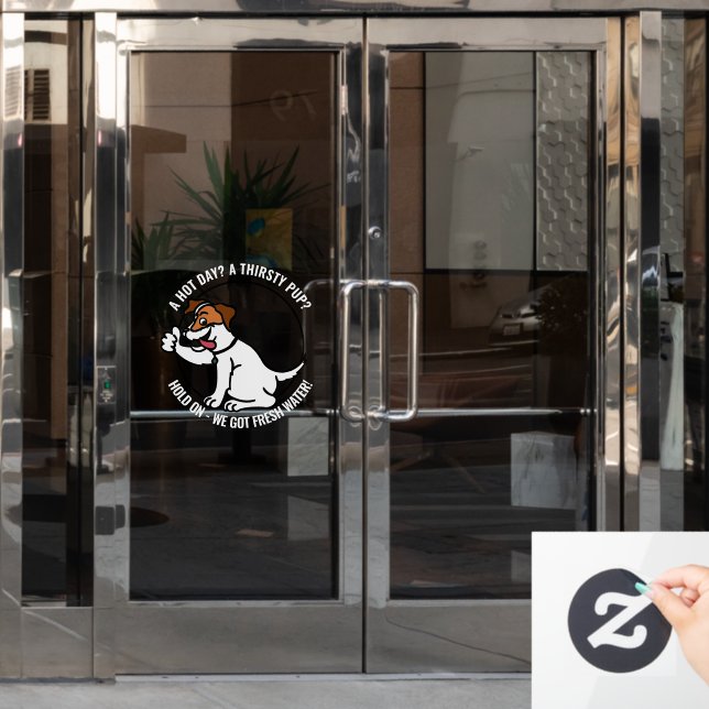 Día Caluroso Amable y Amigable Señal de Ventana de (Puerta de oficina)