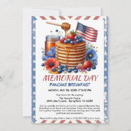Día Conmemorativo Invitación al desayuno con crepe