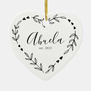 Día de Abuela. Navidades Ornamento cerámico