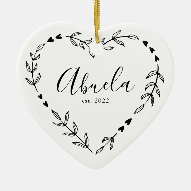 Día de Abuela. Navidades Ornamento cerámico (Frente)