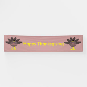 Día de Acción de Gracias desplumó pancarta persona