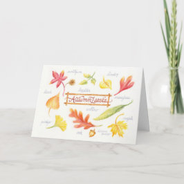 Día de Acción de Gracias El Otoño Deja Una Tarjeta