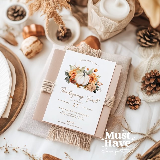 Día de Acción de Gracias Invitación a la fiesta de (Subido por el creador)