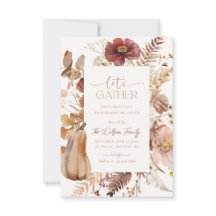 Día de Acción de Gracias Invitación Amistad Cena