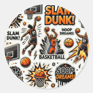 Día de baloncesto pegatinas Halloween