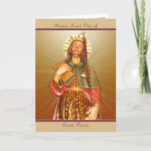 Día de banquete de Rocco del santo - tarjeta de