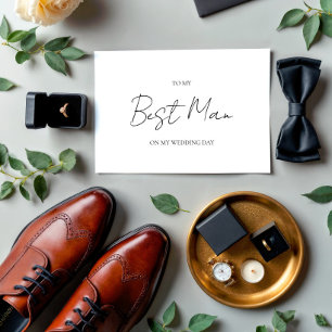 Día De Boda minimalista A Mi Mejor Tarjeta De Homb